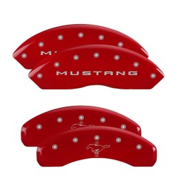 Caches étriers de frein pony tribar rouge Mustang 2015-19