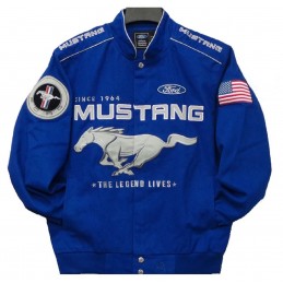 Blouson Mustang bleu homme
