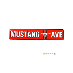 Plaque Mustang Avenue Rouge