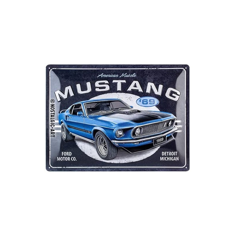 Plaque décorative Mustang 1969