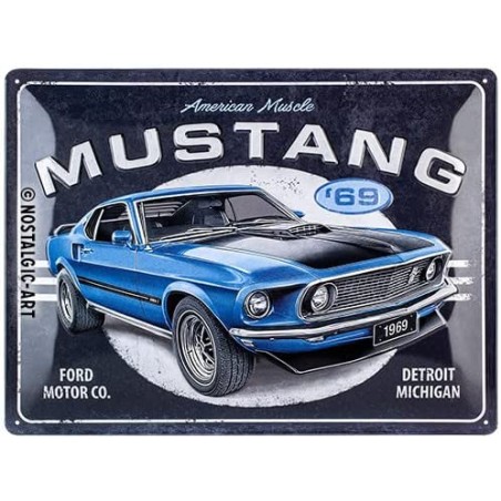Plaque décorative Mustang 1969