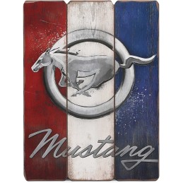 Plaque décorative Mustang bois